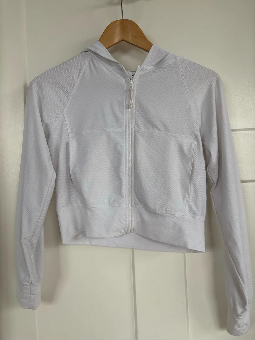 Athleta Girl White Wave Texture Hooded Jacket and Skort Set Size 12